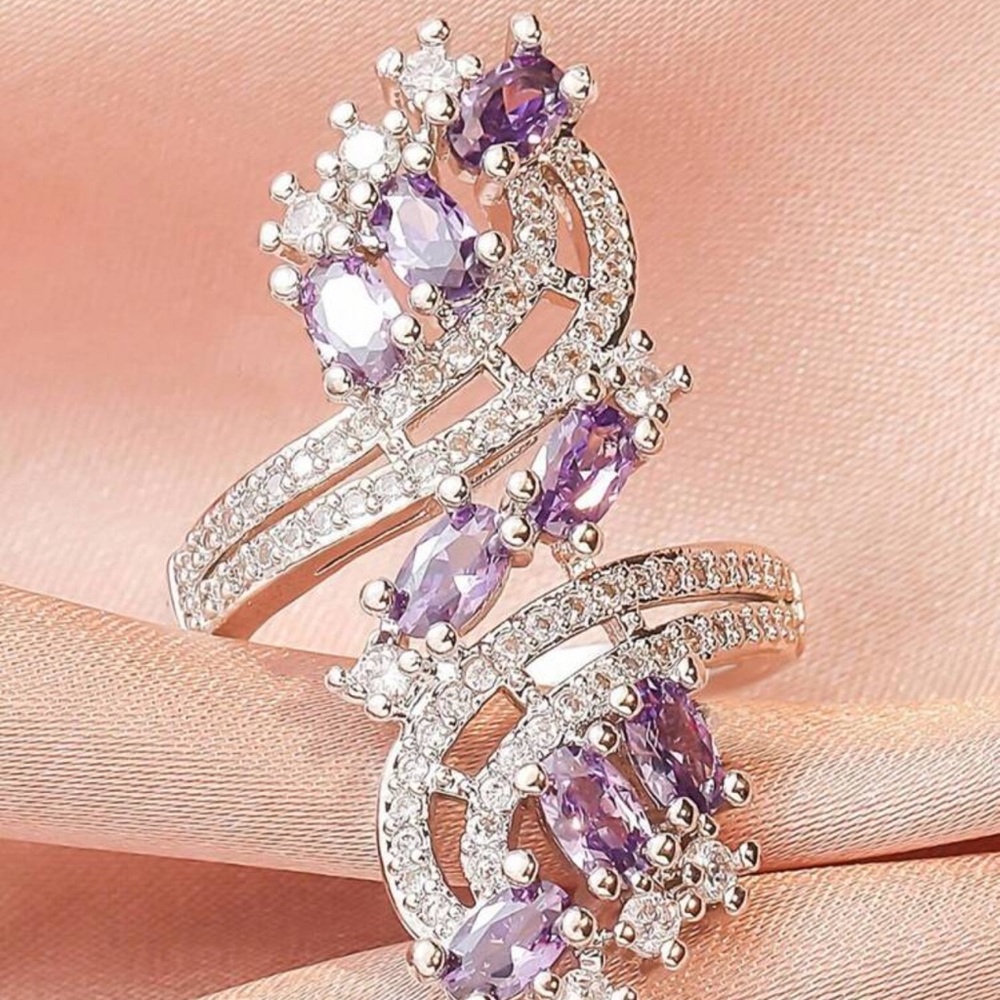 Lavish Lavender and Silver Women's Ring